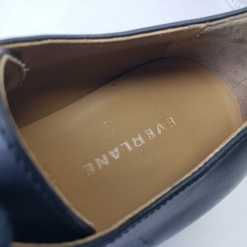 Everlane Black Leather Women's Oxfords Lace up Size 9 Made in Italy - Picture 11 of 14